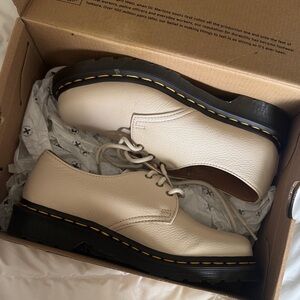 Dr. Martens Off-White Leather Shoes